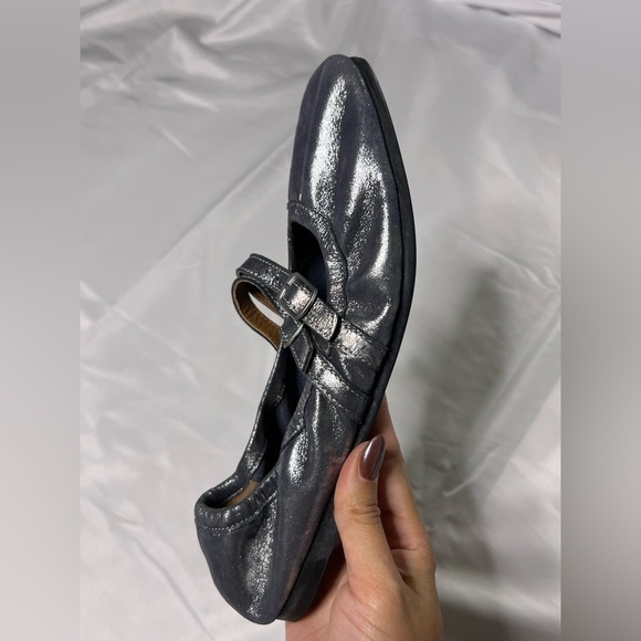 Free People Gemini Ballet Flats Mary Jane Metallic, size 8 - Picture 6 of 11